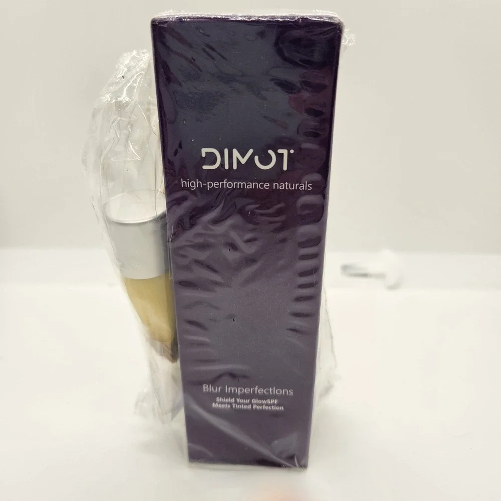 DIMOT Blur Imperfections Tinted SPF + Bamboo Makeup Brush Set • New‎ Sealed
